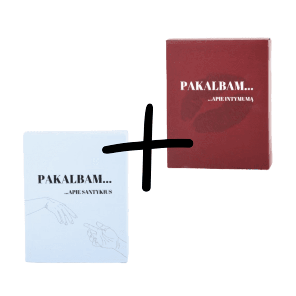 Pokalbių žaidimų rinkinys ,,Pakalbam apie santykius''+ ,,Pakalbam apie intymumą''