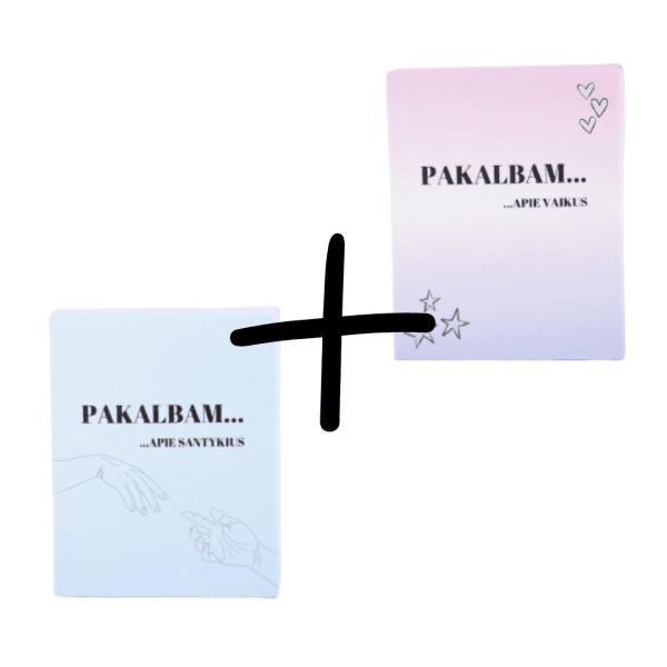 Pokalbių žaidimų rinkinys ,,Pakalbam apie santykius'' + ,,Pakalbam apie vaikus''