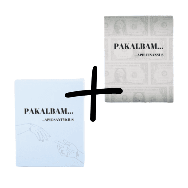 Pokalbių žaidimų rinkinys ,,Pakalbam apie santykius'' + ,,Pakalbam apie finansus''