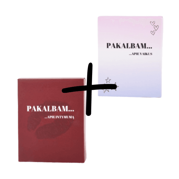 Pokalbių žaidimų rinkinys ,,Pakalbam apie intymumą'' + ,,Pakalbam apie vaikus''